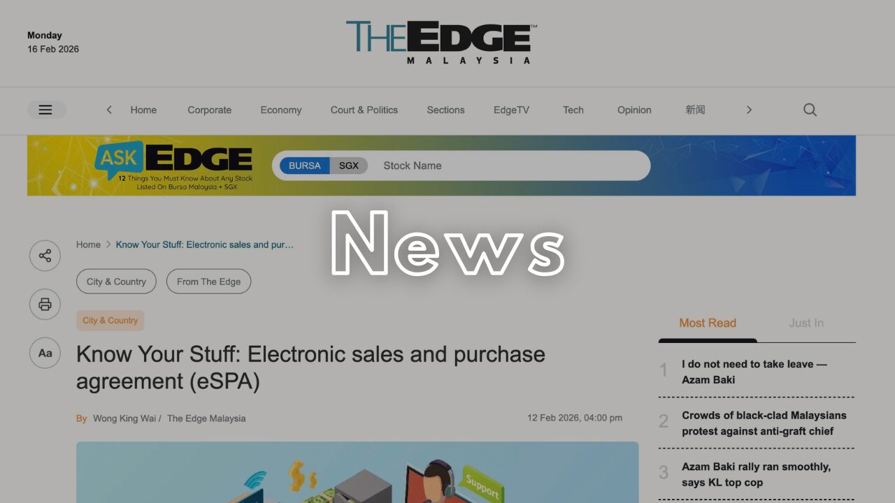 マレーシア不動産契約が完全デジタル化。2026年から「eSPA」義務化し、購入手続きに変化