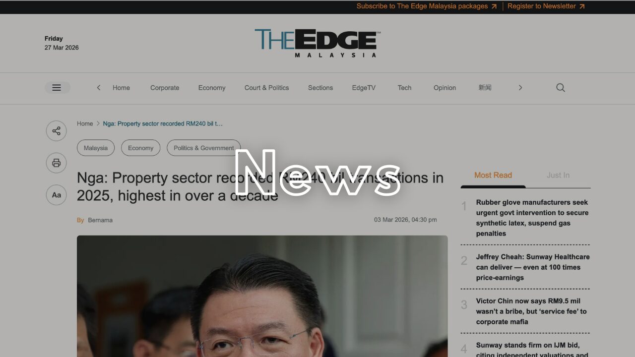 【過去10年で最高】マレーシア不動産取引、過去10年で最高2,400億リンギット到達