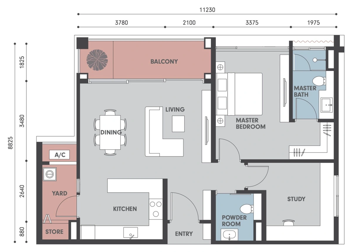 Park Regent @ Desa Parkcity（パークリージェント @ デサパークシティ） B1 間取り図 / Floor plan