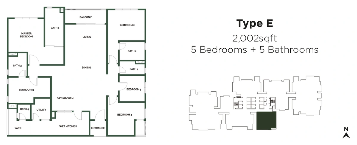 The Goodwood Residence (ザ・グッドウッド・レジデンス) TYPE E 間取り図 / Floor plan
