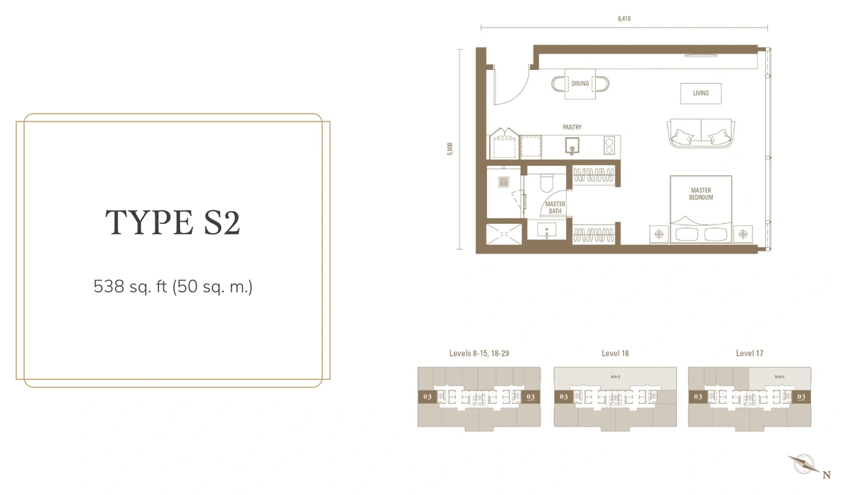 【2029年完成予定】PAVILION DAMANSARA HEIGHTS Royal Suites (パビリオンダマンサラハイツ ロイヤル・スイート) S2 間取り図 / Floor plan