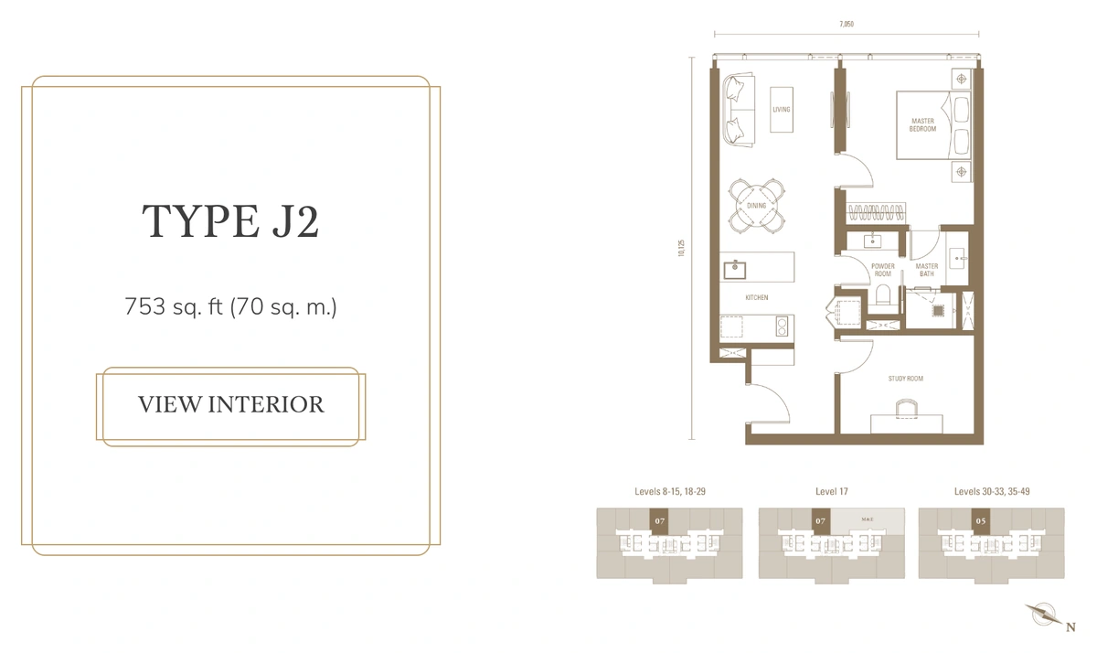 【2029年完成予定】PAVILION DAMANSARA HEIGHTS Royal Suites (パビリオンダマンサラハイツ ロイヤル・スイート) J2 間取り図 / Floor plan