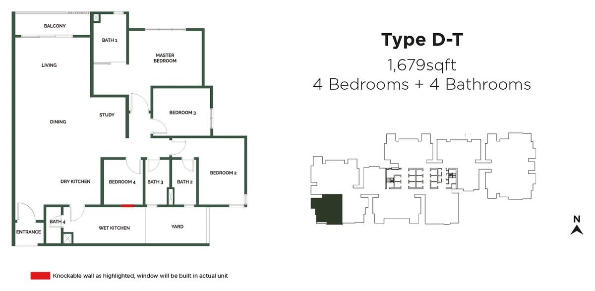 The Goodwood Residence (ザ・グッドウッド・レジデンス) TYPE D-T 間取り図 / Floor plan