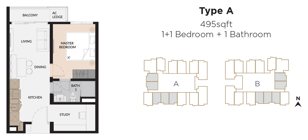 Laurel Residence (ローレル・レジデンス) TYPE A 間取り図 / Floor plan