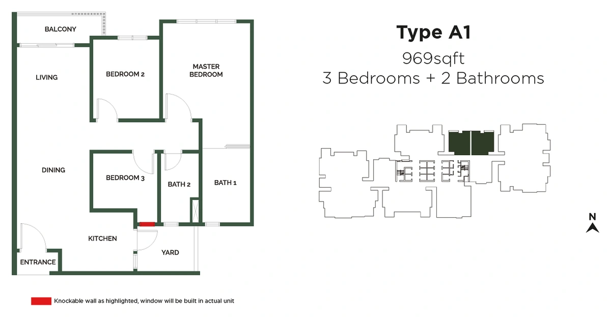 The Goodwood Residence (ザ・グッドウッド・レジデンス) TYPE A1 間取り図 / Floor plan