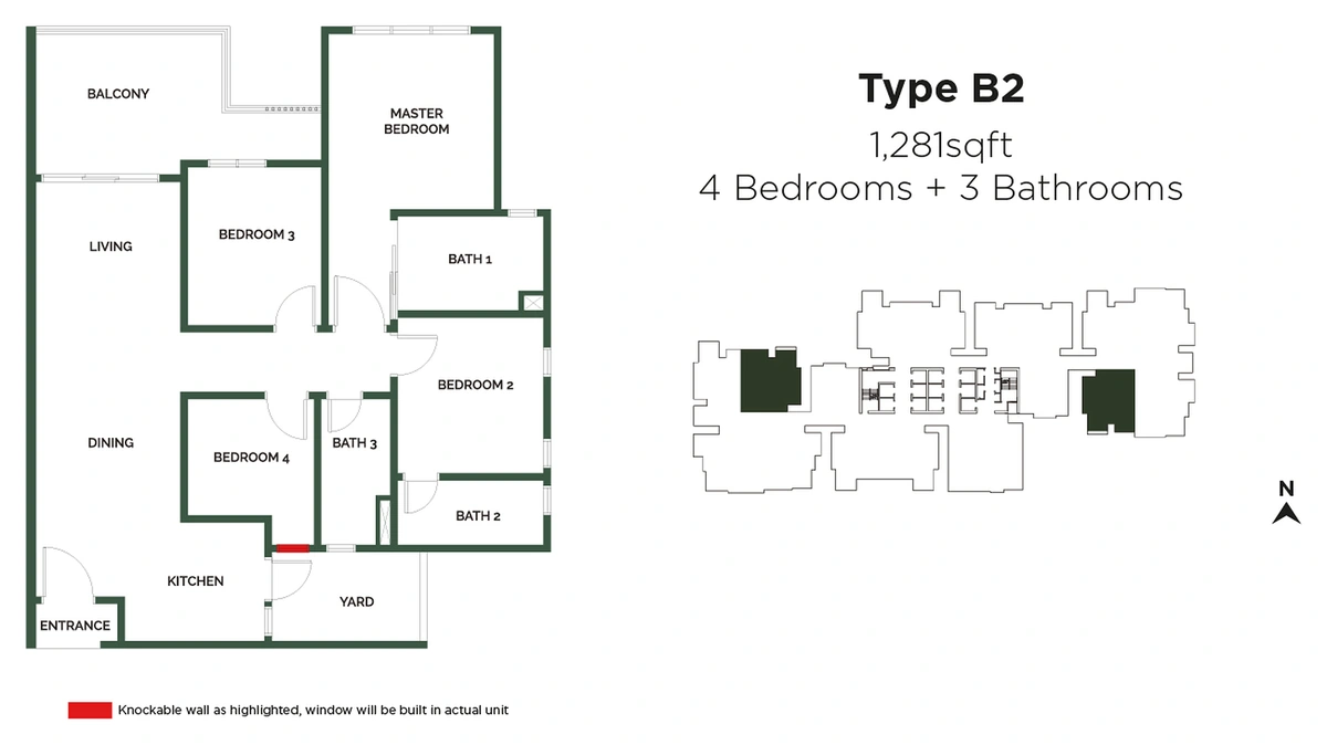 The Goodwood Residence (ザ・グッドウッド・レジデンス) TYPE B2 間取り図 / Floor plan