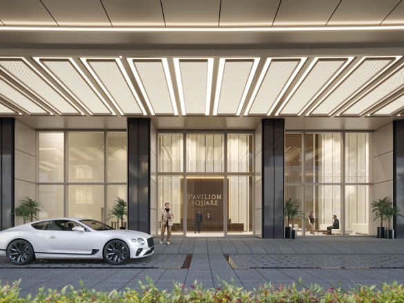 Pavilion Square Corporate Suites（パビリオン スクエア コーポレート スイーツ）：ロビー・エントランス / lobby and entrance（完成予想図 / rendering）